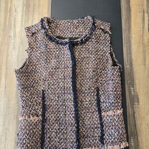 Multicolor Tweed Women's Vest